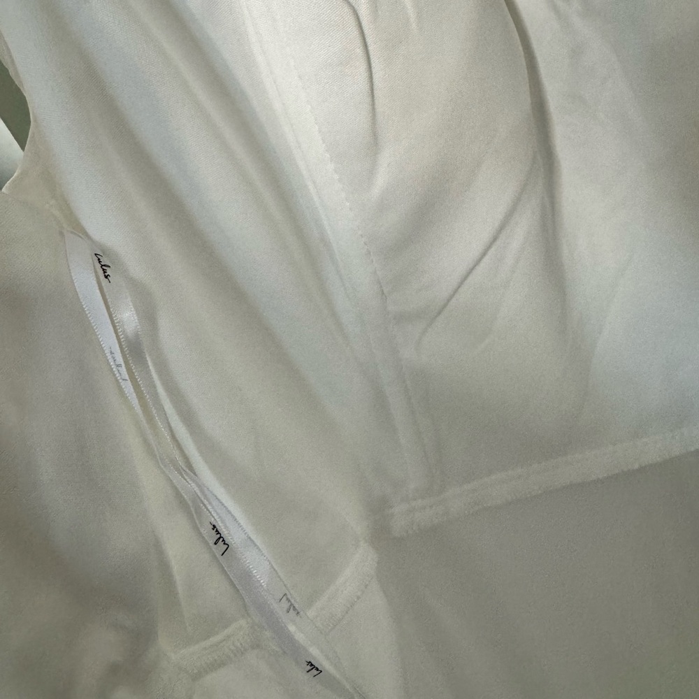 White Organza Embroidered Pleated Maxi Dress NEW Size XL - Picture 9 of 14
